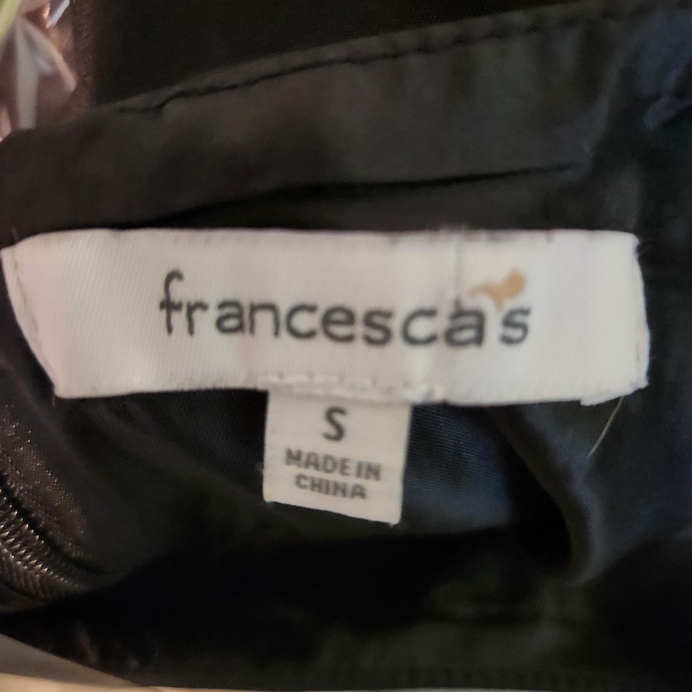 Francesca's Dress High-Low Waist Cut-Out Black Cotton Blend Cocktail Small - Picture 7 of 7